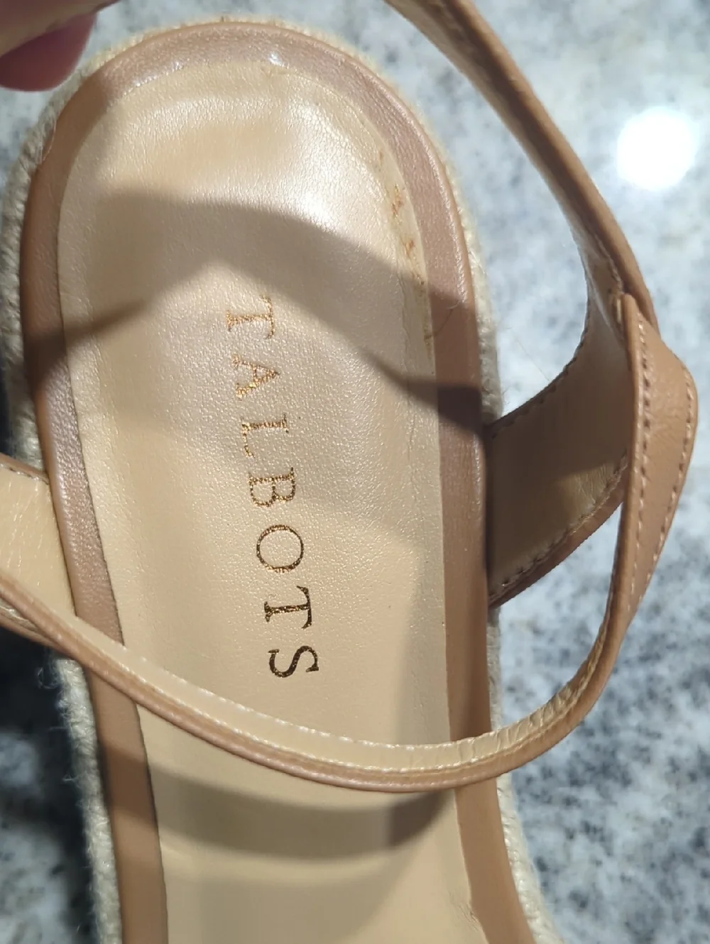 Talbots Womens Sandals Pamela Knotted Espadrille Wedges Madras Plaid Summer 8.5